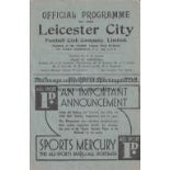 ARSENAL Away programme v Leicester City FA Cup 4th Round 26/1/1935. Score, scorers inserted.