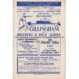 GILLINGHAM 1950/1 Home programme for the return to the Football League in season 1950/1 after