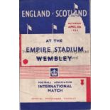 ENGLAND V SCOTLAND 1936 Programme for the International at Wembley, staples rusted away, scores