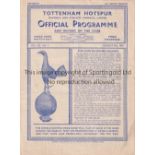 TOTTENHAM HOTSPUR Programme for the Public Practice match, Whites v Reds 9/8/1947, slightly creased.