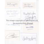 CHELSEA AUTOGRAPHS Approximately 75 signed white cards of players from 1950's - 2000's. Good