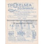 CHELSEA Home programme v Stoke City 4/9/1922. Ex Bound Volume. Generally good