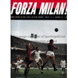 1971/72 UEFA CUP AC Milan v Dundee played 24/11/1971 at the San Siro, Milan. Rare official AC