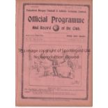 TOTTENHAM HOTSPUR Joint issue home programme for the South Eastern League match v. Bristol City