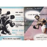 BOXING AT THE ROYAL ALBERT HALL Fourteen programmes 1953 - 1989 including 6/10/1953 slightly creased