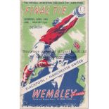 1948 FA CUP FINAL / MANCHESTER UNITED V BLACKPOOL Programme with very slightly rusty staples and