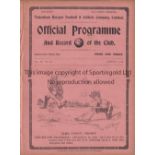 TOTTENHAM HOTSPUR V PRESTON NORTH END 1914 Programme for the League match at Tottenham 7/3/1914,