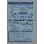 GILLINGHAM 1950/1 Home programme for the return to the Football League in season 1950/1 after