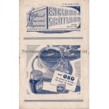 ENGLAND V SCOTLAND 1946 Programme for the International at Manchester City FC, Bolton Disaster
