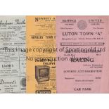 LUTON TOWN Three away programmes for the away Met. Lge. matches v. Newbury Town 15/11/52 Cup,