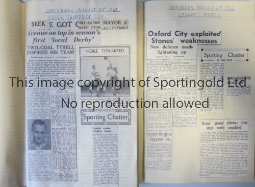 LEYTONSTONE Two scrapbooks of all Leytonstone matches from the 1948/9 and 1949/50 seasons. Both