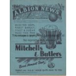 WEST BROMWICH ALBION V ASTON VILLA 1936 Programme at Albion v Aston Villa 1/4/1936. No writing.