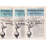 TOTTENHAM HOTSPUR Approximately 150 home programmes 1961 - 1969. 61/2 X 25 inc. Charity Shield, 2