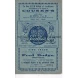 ARSENAL Away programme v Huddersfield Town 9/2/1929. Very light staple rust and vertical crease.