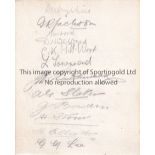 DERBYSHIRE CCC AUTOGRAPHS 1920'S Album sheet signed by 11 players from the late 1920's including