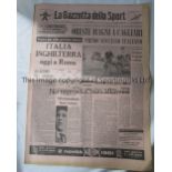 ITALY v ENGLAND 1961 Italy v England (Friendly) played 24/5/1961 at Stadio Olimpico, Rome. Issue
