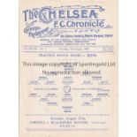 CHELSEA Single sheet programme Practice match Blues v Reds 18/8/1932. Ex Bound Volume. Generally