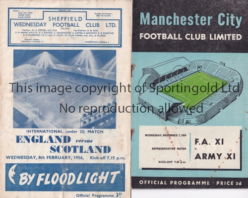 DUNCAN EDWARDS Three programmes in which Edwards appeared for a representative team: Football League