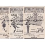 NEWCASTLE UNITED Thirteen home programmes for season 1951/2 v. Stoke, Liverpool, Bolton, Arsenal,