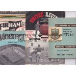 TOTTENHAM HOTSPUR 1960/1 Handbook and away programmes v. Man. City team changes, Man. Utd., Fulham