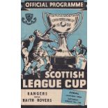 1949 SCOTTISH LEAGUE CUP FINAL / RANGERS V RAITH ROVERS Programme for the match at Hampden 12/3/