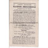 BLACKPOOL V MIDDLESBROUGH AT LEEDS UNITED 1946 Programme for the FA Cup Replay 4/2/1946 at Elland