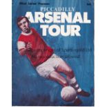 ARSENAL Official programme for the away Friendly v. Floriana in Malta 18/5/1969. This is the