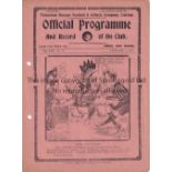 TOTTENHAM HOTSPUR Home programme for the League match v. Preston North End 7/2/1925, punched