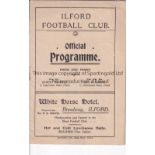 ILFORD V LONDON CALEDONIANS 1912 Programme for the London Charity Cup Semi-Final 16/11/1912,