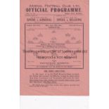 ARSENAL Single sheet home programme v. Tottenham Hotspur 5/4/1941 London War Cup, slightly