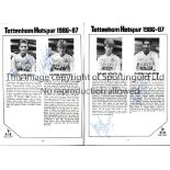 TOTTENHAM HOTSPUR 1986/7 AUTOGRAPHS Official handbook for season 1986/7 signed with 56 signatures