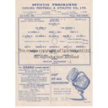 AT CHELSEA : 1945 NORTH V SOUTH WAR FINAL Single sheet programme Chelsea v Bolton Wands. 2/6/1945,