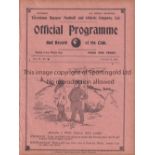 FA CUP SEMI FINAL 1910 AT TOTTENHAM Programme Newcastle United v Swindon Town FA Cup Semi Final at