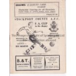 STOCKPORT COUNTY V NEW BRIGHTON 1956 FA CUP Programme for the tie at Stockport 21/11/1956. Good