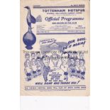 TOTTENHAM HOTSPUR / FESTIVAL OF BRITAIN Home programme v. FC Austria 7/5/1951, slightly creased