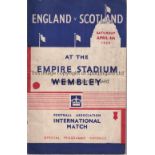 ENGLAND V SCOTLAND 1936 Programme for the International at Wembley 4/4/1936, slight horizontal fold.