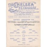 CHELSEA / READING V COVENTRY 1932 FA CUP Single sheet programme Reading v Coventry City FA Cup 2nd