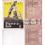 1936 BERLIN & 1948 LONDON OLYMPICS Olympia-Heft booklet number 5 - Football for the 36 Olympics