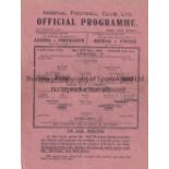 ARSENAL Single sheet home programme v. Chelsea FL South 26/12/1942, slightly creased, team changes