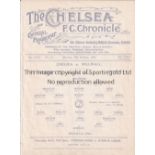 CHELSEA Single sheet home programme v Millwall London Challenge Cup 2nd Round 18/10/1926. Ex Bound