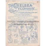 CHELSEA Home programme v Coventry City 30/8/1924. Not ex Bound Volume. Folds/some foxing. Fair to