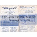 WORCESTER CITY V HEREFORD UNITED Two programmes for matches at Worcester, 31/10/1959 FA Cup and 12/