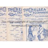 CHELSEA Three programmes for Representative matches at Stamford Bridge Church v Stage 13/12/1909 (