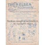 CHELSEA Home programme v Derby County 15/11/1924. Not ex Bound Volume. Folds. A little worn. No