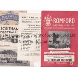 RESERVE TEAM FOOTBALL PROGRAMMES Twenty two programmes including Romford v Tottenham 19//64 Met. Lge