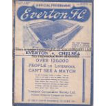 EVERTON Home programme v Chelsea 13/11/1937. A little worn at spine. No writing. Fair to generally