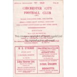 ARSENAL Programme for the away Friendly v. Chichester City 13/8/1966, very slight horizontal