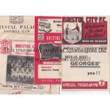 BRISTOL CITY Five Bristol City programmes, 3 homes v Torquay United 1948/49 , Leicester City 1955/56