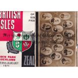 NEW ZEALAND ALL BLACKS Five programmes for Lions Tours 27/8/1966 Christchurch slightly creased, 14/