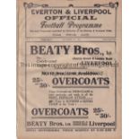 LIVERPOOL V WOOLWICH ARSENAL 1911 Programme at Liverpool 30/12/1911. Also covers Everton Reserves